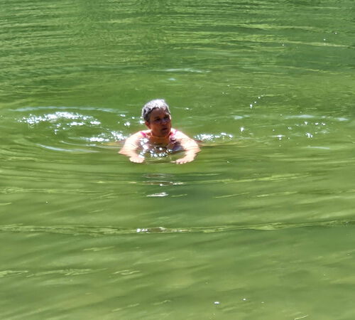 Erfrischendes Bad im See