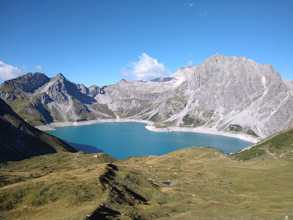 Erster Blick auf den Lünersee