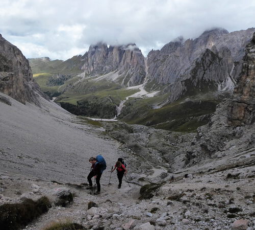Aufstieg in die Sieles Scharte 2505m
